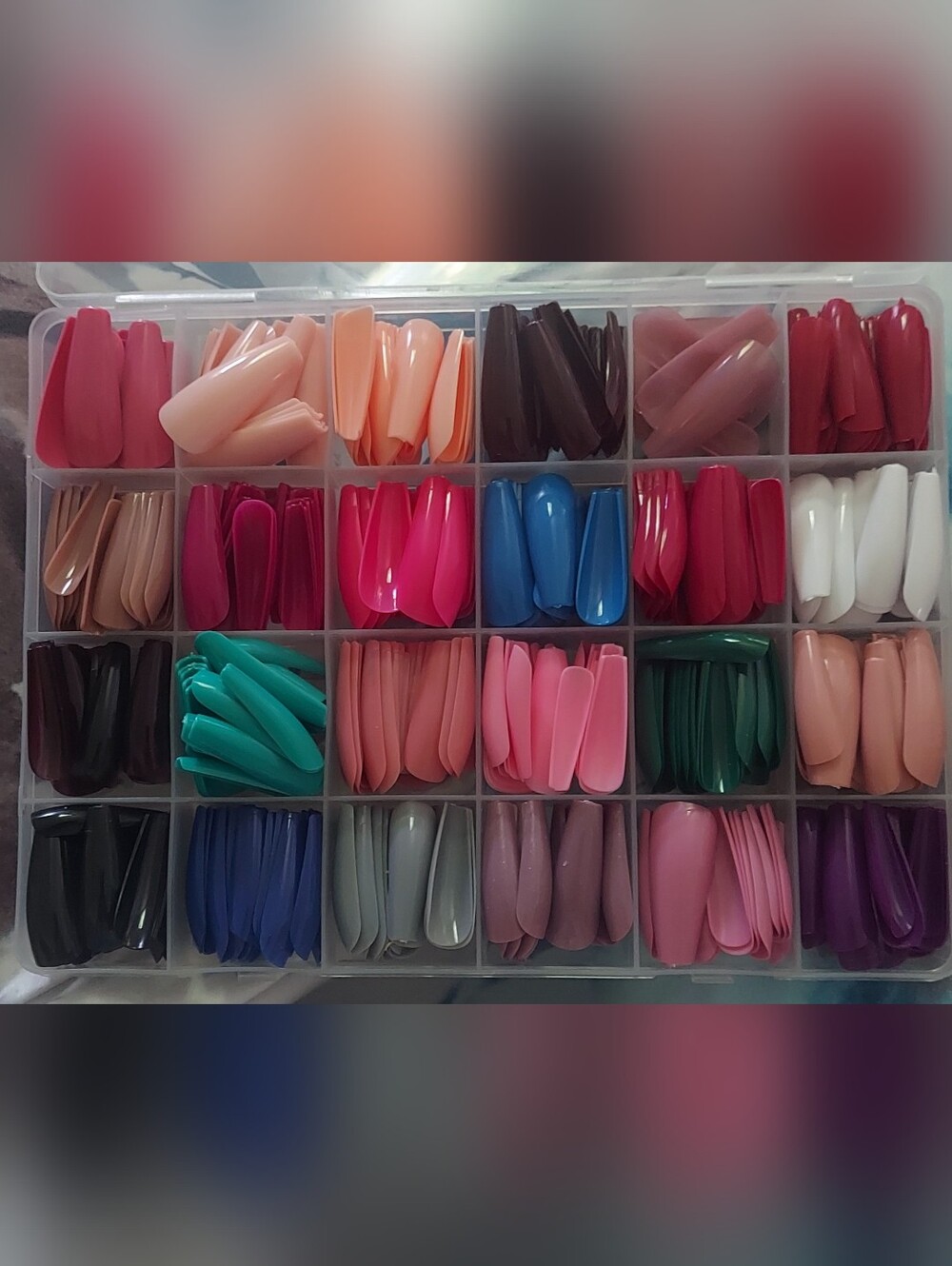 Assorted False Nail Tips - Multi Color Set